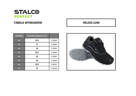 Półbuty skórzane HELIOS LOW S3 PERFECT STALCO