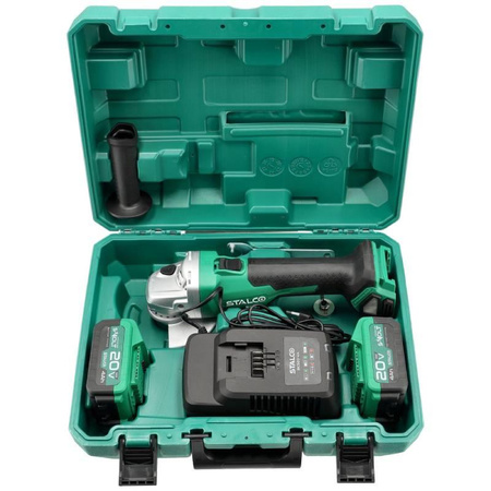 Szlifierka kątowa AGS20-125BL AKU. 2x 4Ah S-97301 STALCO