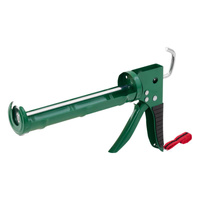 Pistolet wyciskacz do mas silikonowych 230mm ZIELONY rynnowy S-37005 STALCO