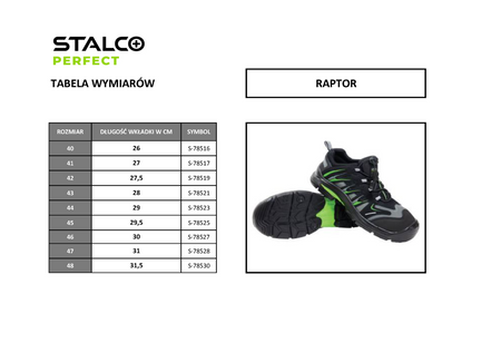 Półbuty skórzane RAPTOR S1P PERFECT STALCO