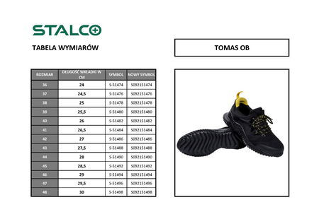 Półbuty TOMAS OB STALCO